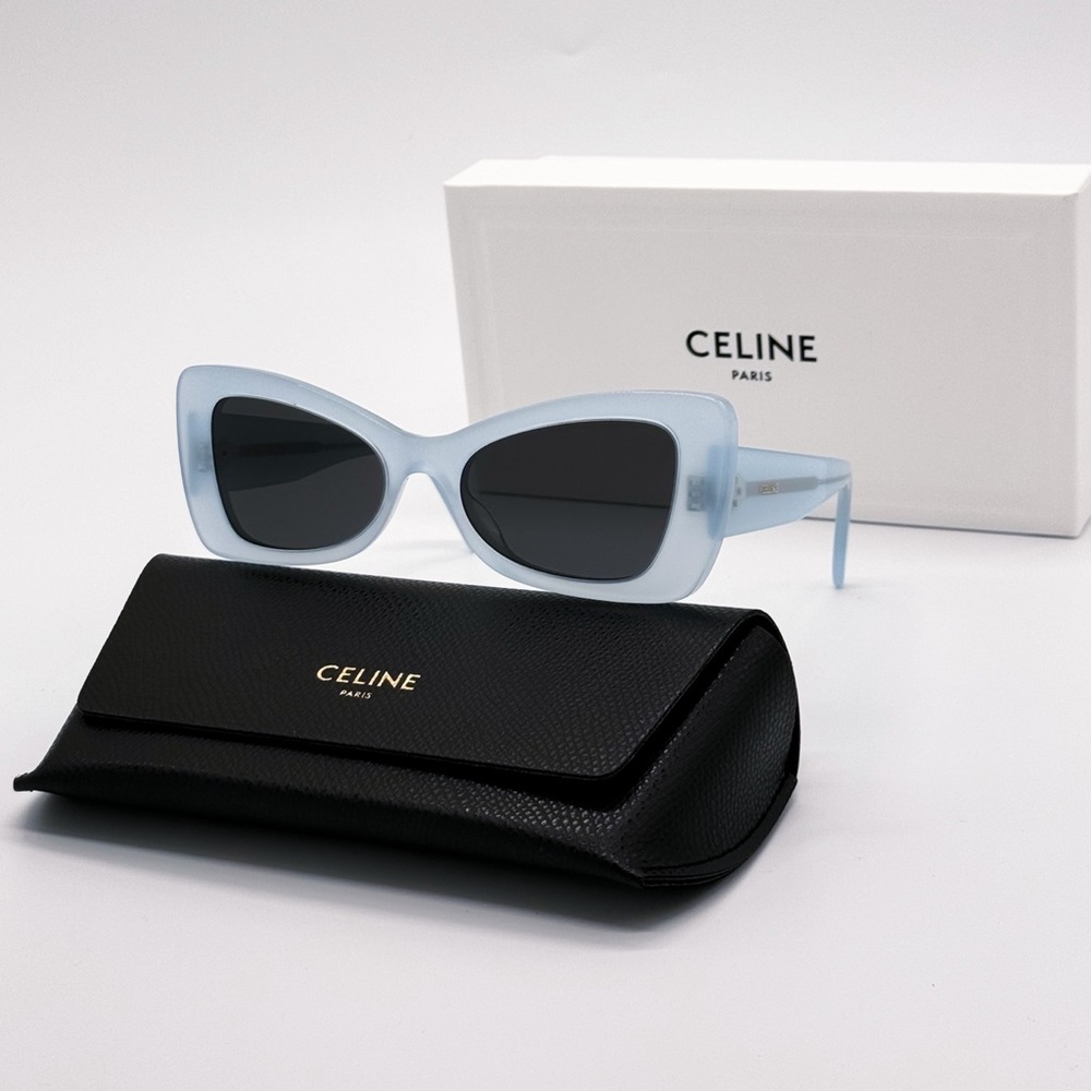NEW CELINE CL40236I 84A BUTTERFLY BLUE GREY WOMEN SUNGLASSES CELINE - Picture 2 of 9